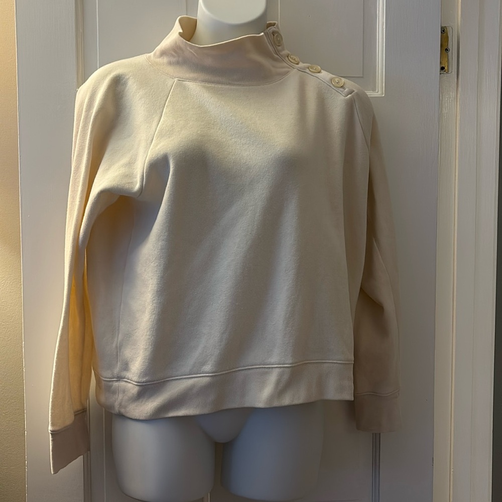 J CREW WOMANS Pullover EMBELLISHED SWEATSHIRT, XL!